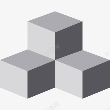 立方体虚拟现实4平面图标图标
