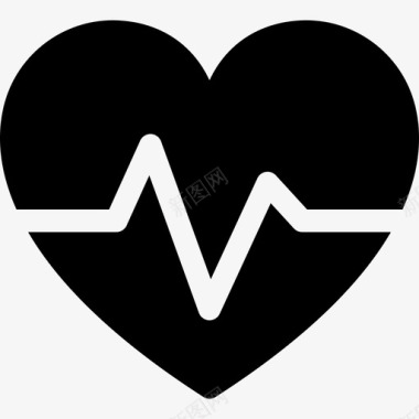 心脏形状健康和健康的生活方式图标图标