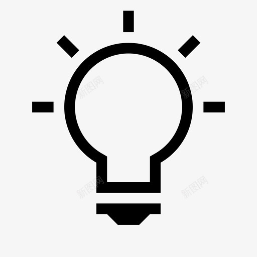 机会想法发明图标svg_新图网 https://ixintu.com 发明 思考 想法 机会 灯泡 重要的图标集尖锐 铅