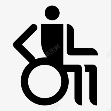 无障碍残疾人停车场图标图标