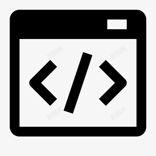 网页代码浏览器窗口编码图标svg_新图网 https://ixintu.com 开发 浏览器窗口 编码 网站 网页代码 设计和开发实体图标集