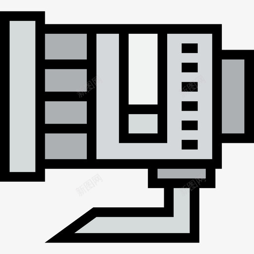 镜头相机和附件4线性颜色图标svg_新图网 https://ixintu.com 相机和附件4 线性颜色 镜头