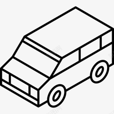 小型货车运输等距运输图标图标