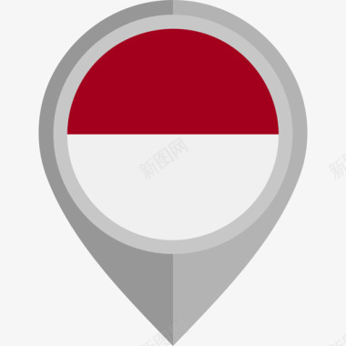 印度尼西亚国旗圆形图标图标