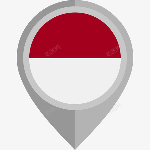 印度尼西亚国旗圆形图标svg_新图网 https://ixintu.com 印度尼西亚 国旗 圆形