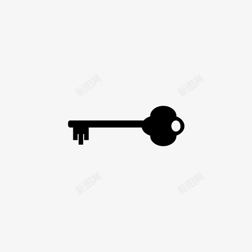钥匙锁金属图标svg_新图网 https://ixintu.com 开锁 金属 钥匙 锁