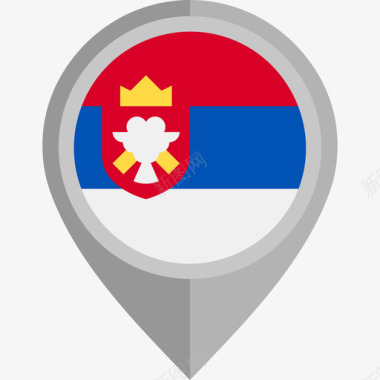 塞尔维亚国旗圆形图标图标