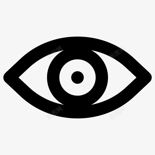 眼睛安全工具粗体圆形图标svg_新图网 https://ixintu.com 安全工具 眼睛 粗体圆形