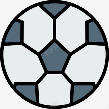 足球运动10线性颜色图标图标