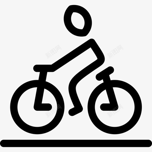 自行车健身线工艺直线图标svg_新图网 https://ixintu.com 健身线工艺 直线 自行车