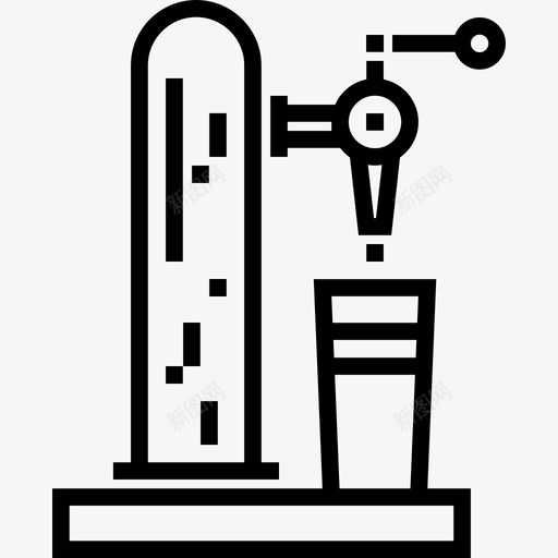 水龙头啤酒节3直线型图标svg_新图网 https://ixintu.com 啤酒节3 水龙头 直线型