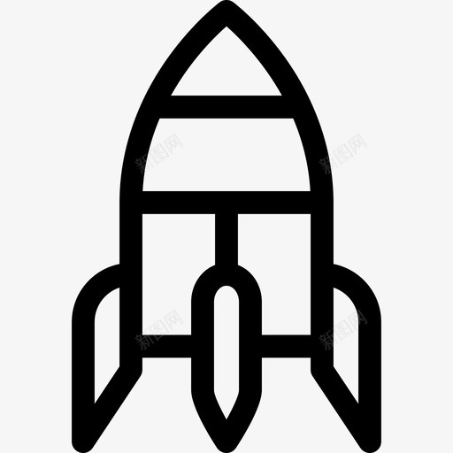 火箭创业和新业务线直线型图标svg_新图网 https://ixintu.com 创业和新业务线 火箭 直线型