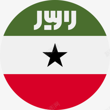 索马里兰国旗圆形图标图标