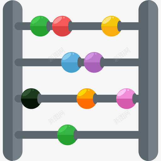 算盘宝宝3扁平图标svg_新图网 https://ixintu.com 宝宝3 扁平 算盘