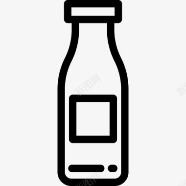 奶瓶食品和餐厅直系图标图标