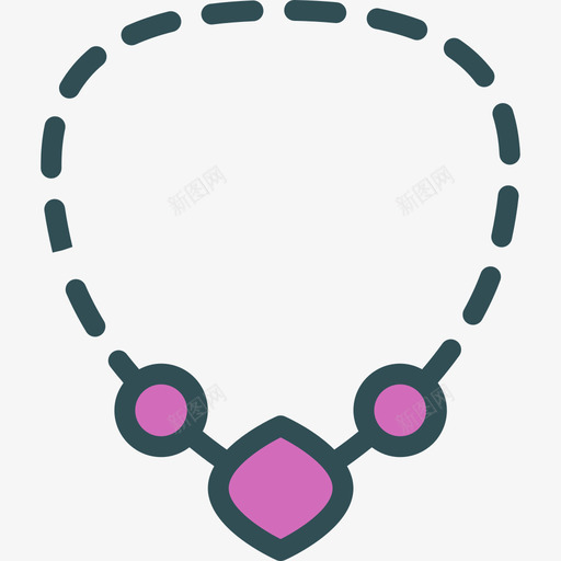 项链护理线性颜色图标svg_新图网 https://ixintu.com 护理 线性颜色 项链