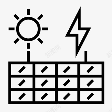 太阳能生态全球变暖图标图标