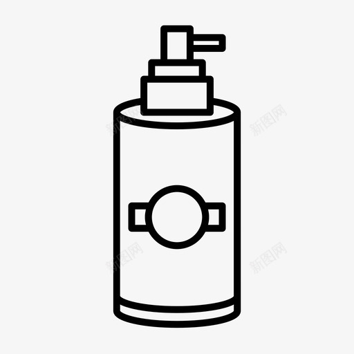 凝胶美容化妆品图标svg_新图网 https://ixintu.com 乳液 凝胶 分配器 化妆品 美容 肥皂
