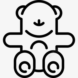 泰迪熊图标泰迪熊玩具1直线型图标高清图片