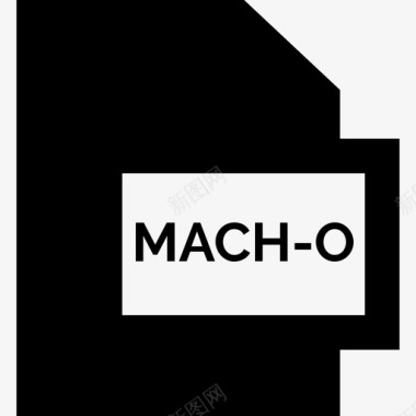 Macho文件格式集合填充图标图标