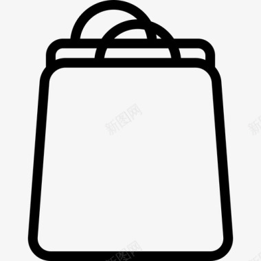购物袋电子商务6线性图标图标