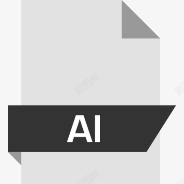 AI文档文件扩展名平面图标图标