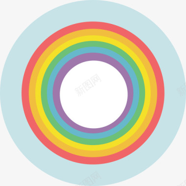 彩虹14号天气圆形平坦图标图标