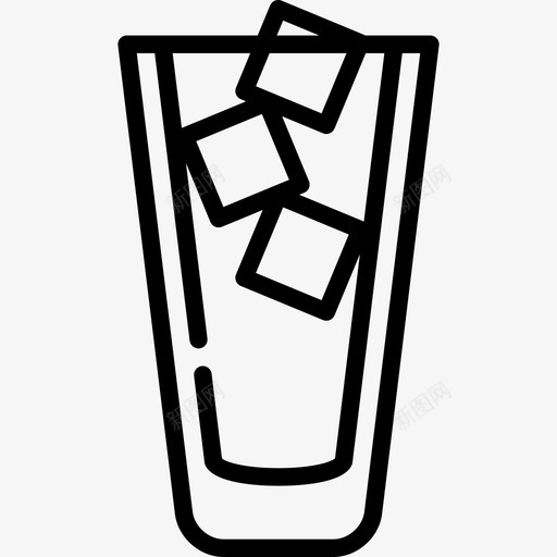冰咖啡咖啡店直系图标svg_新图网 https://ixintu.com 冰咖啡 咖啡店 直系