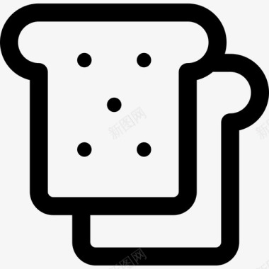 吐司厨房用品直系图标图标