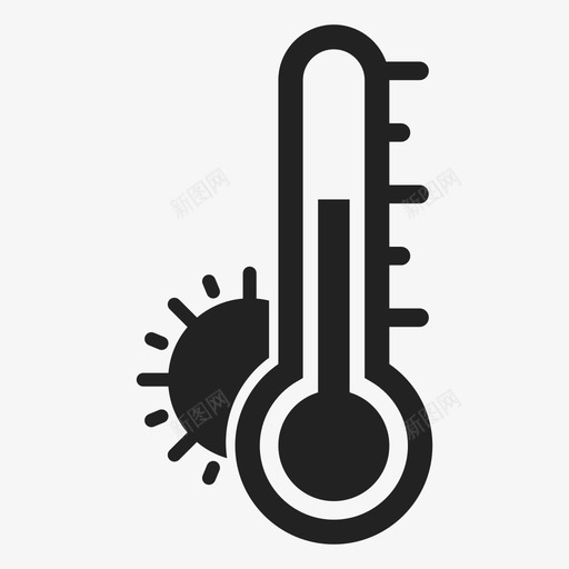 温度冷热图标svg_新图网 https://ixintu.com 冬天 冷 夏天 天气 温度 热