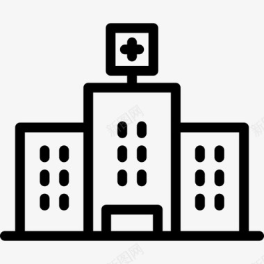 医院建筑城市元素图标图标