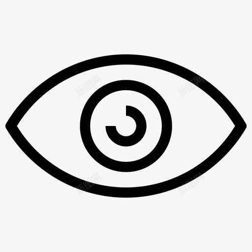 眼睛在线营销3浅圆形图标svg_新图网 https://ixintu.com 在线营销3 浅圆形 眼睛