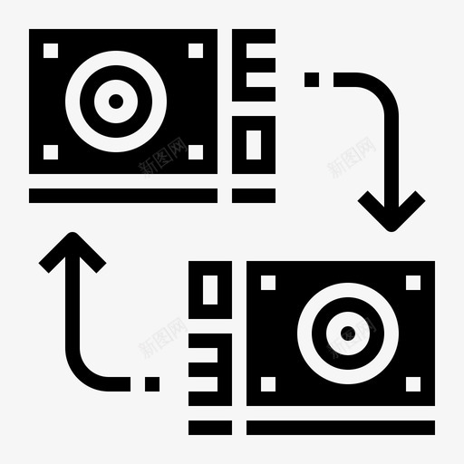 数据备份云托管图标svg_新图网 https://ixintu.com 云 托管 数据备份 网络开发黑