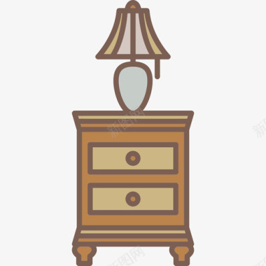 床头柜家具和装饰图标图标