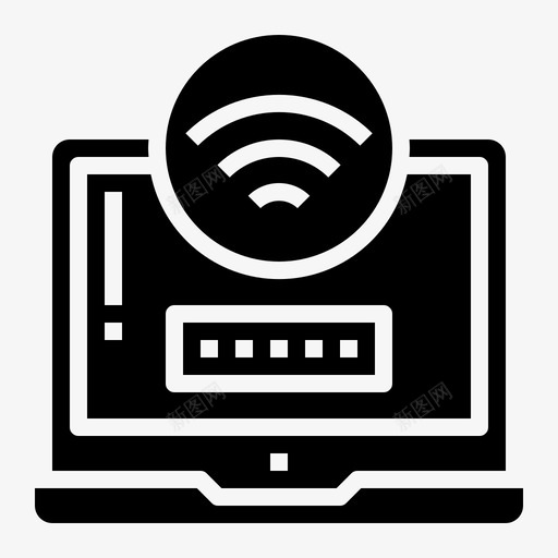 wifi连接热点服务图标svg_新图网 https://ixintu.com wifi连接 服务 热点 酒店服务黑色