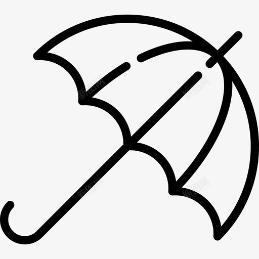 伞冬季必备品线状图标svg_新图网 https://ixintu.com 伞 冬季必备品 线状