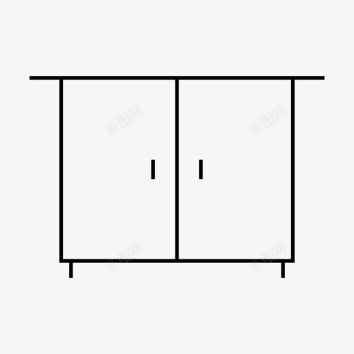 衣柜箱子家具图标svg_新图网 https://ixintu.com 室内 家具 家居 家居系列 箱子 衣柜