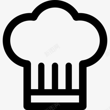 厨师帽食物和烹饪直系图标图标