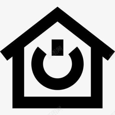 房屋建筑物家庭自动化图标图标
