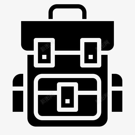 背包旅行包黑色图标svg_新图网 https://ixintu.com 旅行包 背包 黑色