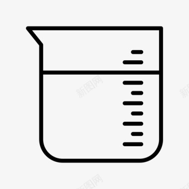 烧杯实验室设备概述图标图标