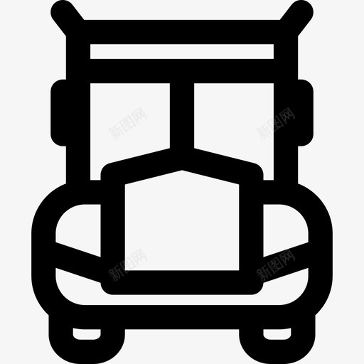 拖车运输车辆线直线图标svg_新图网 https://ixintu.com 拖车 直线 运输车辆线