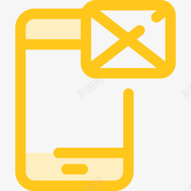 智能手机designtools10黄色图标图标