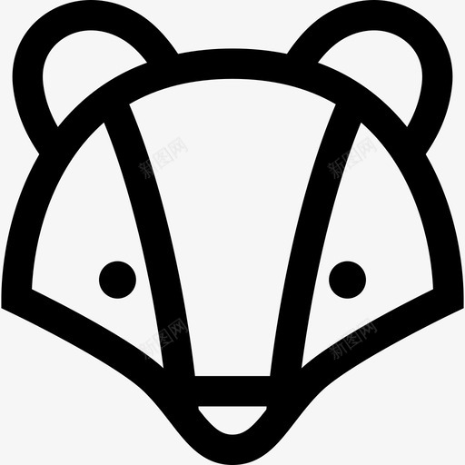 獾动物8直系图标svg_新图网 https://ixintu.com 动物8 獾 直系