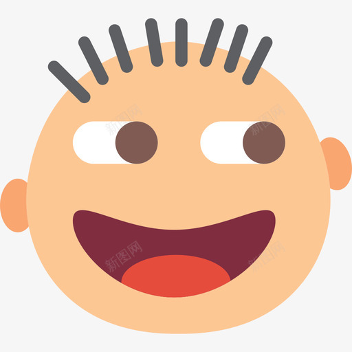 快乐表情设置平坦图标svg_新图网 https://ixintu.com 平坦 快乐 表情设置