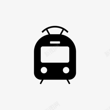 火车公共交通地铁图标图标