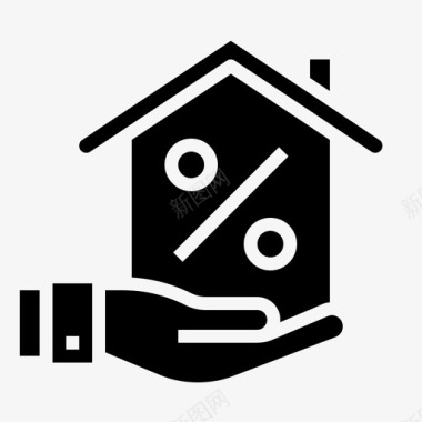 抵押房子贷款图标图标