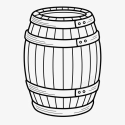 葡萄叶葡萄木桶啤酒威士忌图标高清图片