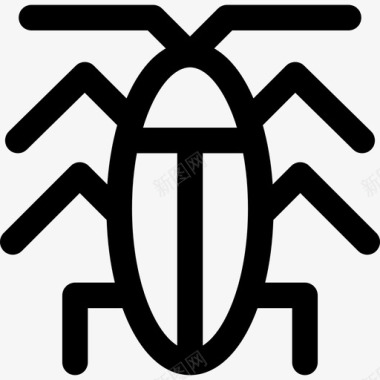 蟑螂昆虫1直系图标图标