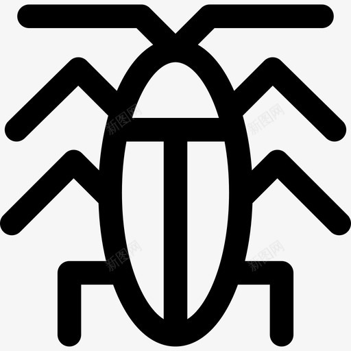 蟑螂昆虫1直系图标svg_新图网 https://ixintu.com 昆虫1 直系 蟑螂